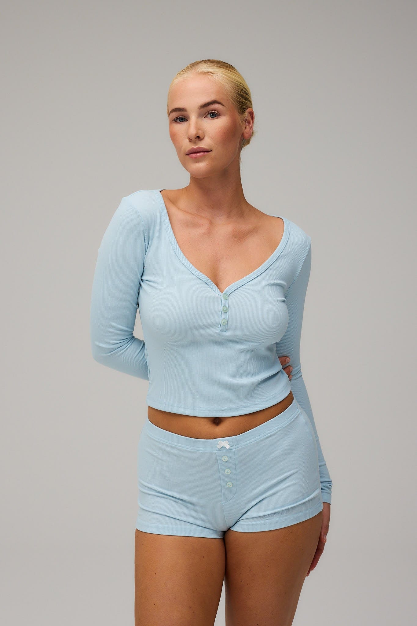 Exercere Rib Night Shorts Rib Night Shorts - Powder Blue