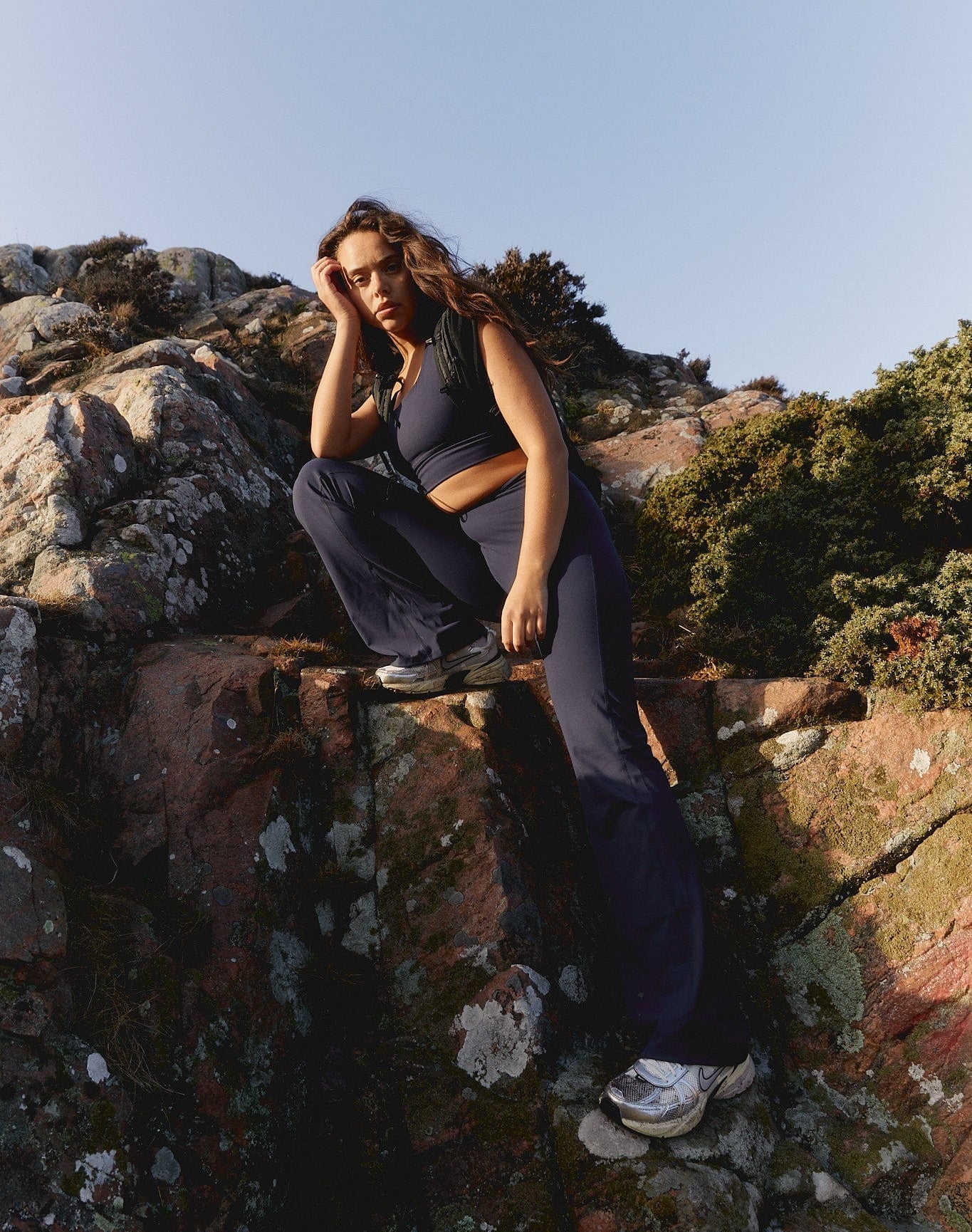 Exercere Tights Flare Yoga Pants - Navy