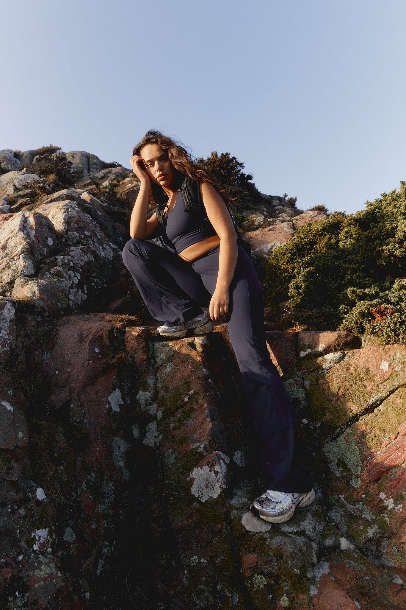 Exercere Tights Flare Yoga Pants - Navy