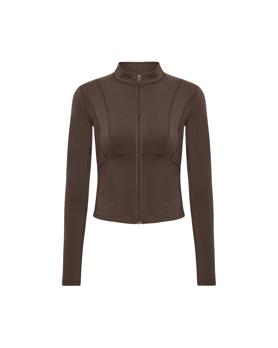 Exercere Blouses Hyper Zip Blouse - Pecan Brown