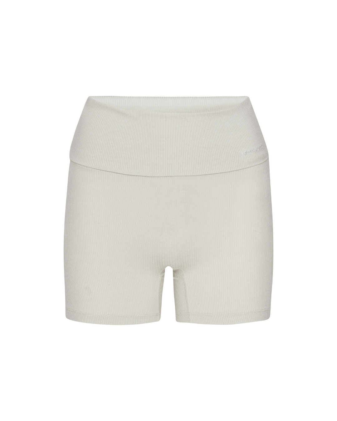 Exercere Shorts Rib Fold Over Shorts - Vanilla