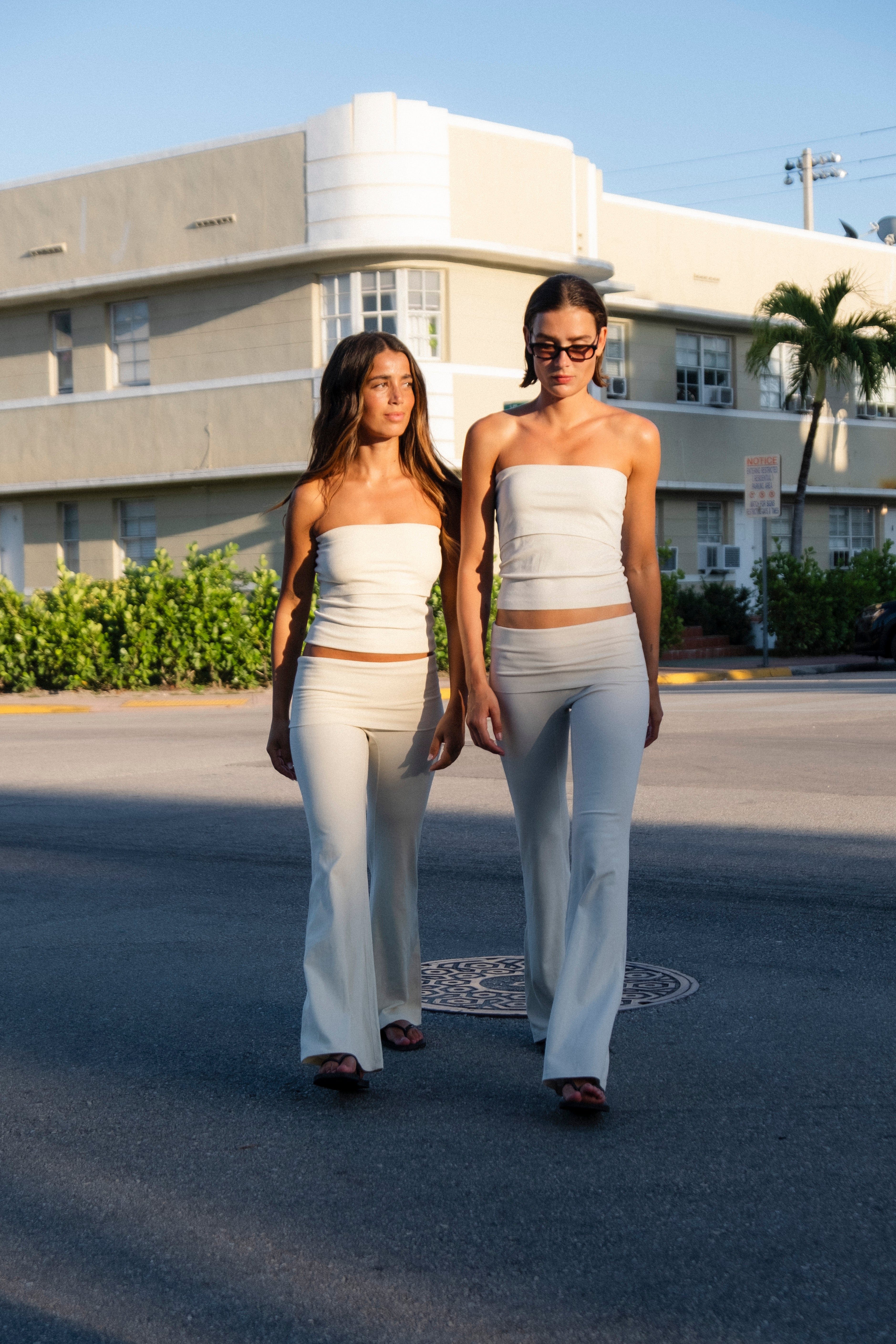 Exercere Tights Rib Fold Over Pants - Honey